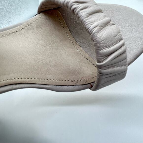 Journee Collection Sandals Womens 8.5 Off‎ White Vidda Leather MSRP $149 NEW - Picture 10 of 14